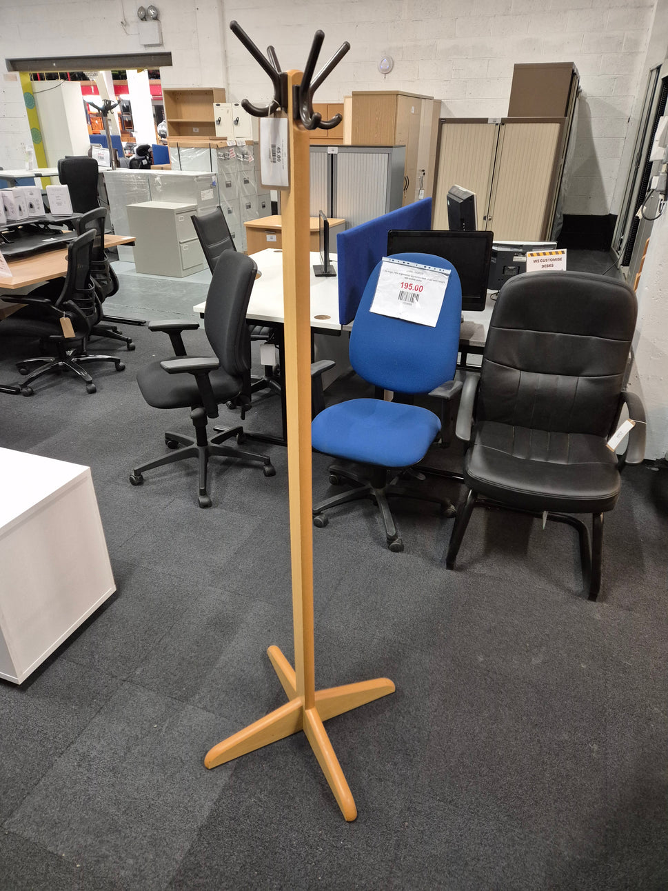 Tall metal coat stand, various finish
