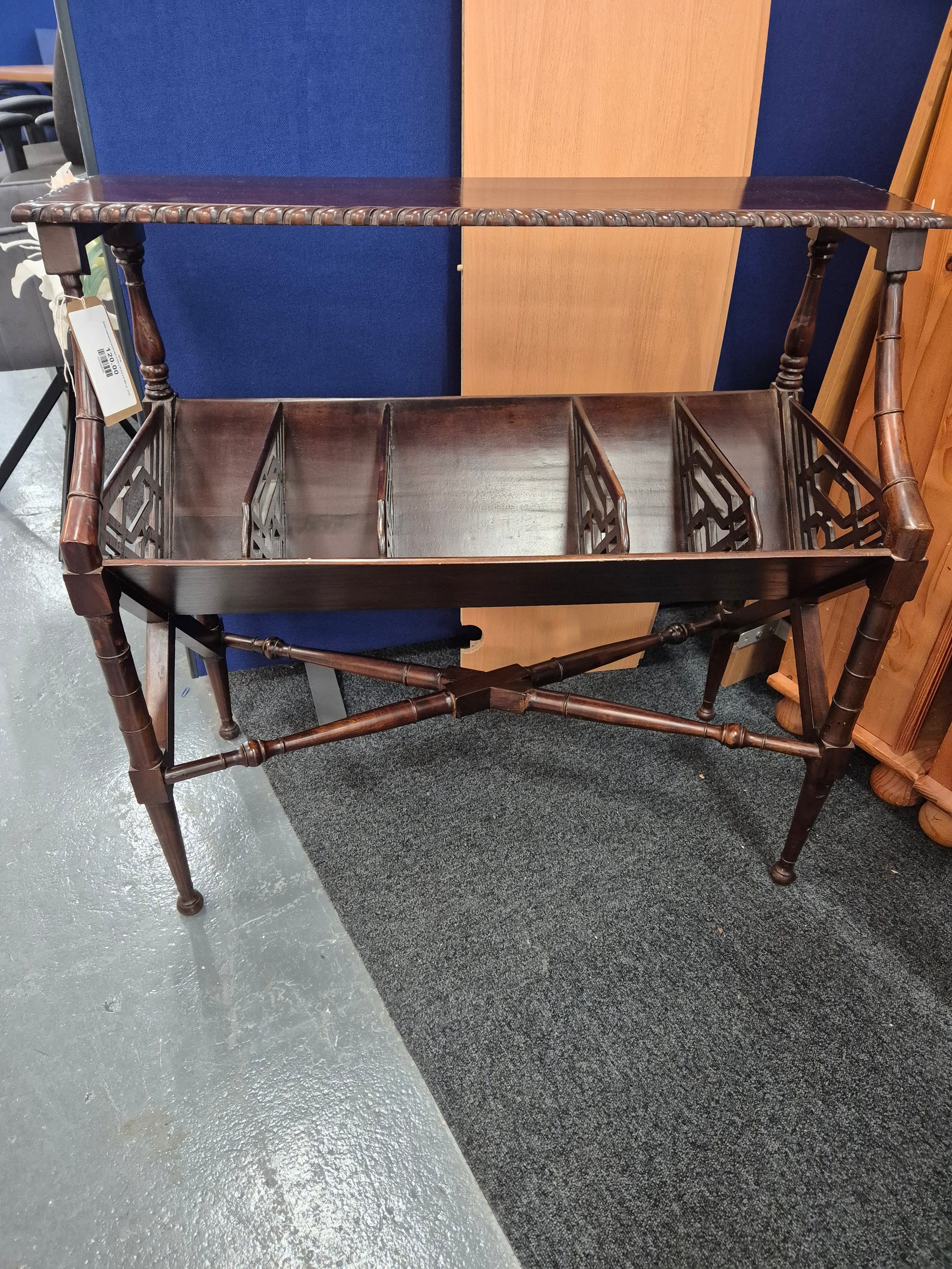 Solid mahogany bookcase H 830 x W 910 x D 400 cm  2125