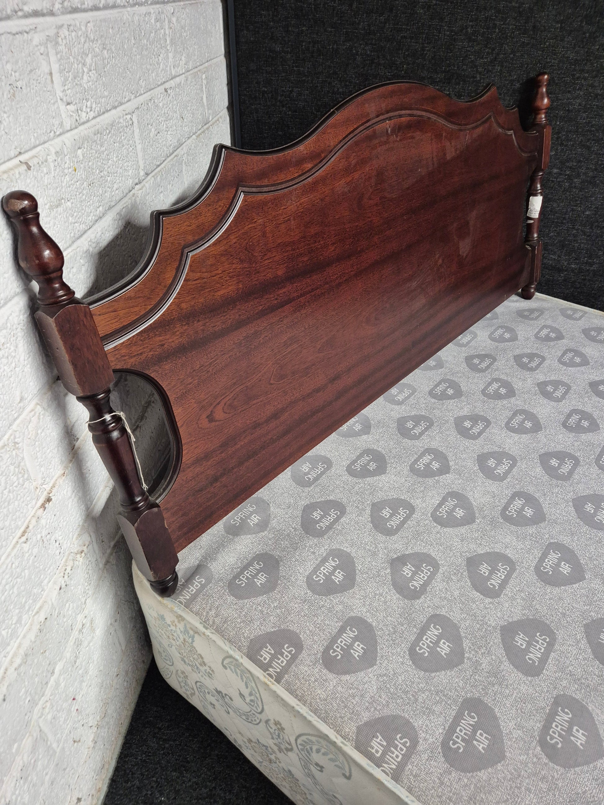 4 ft 6 mahogany headboard  1225