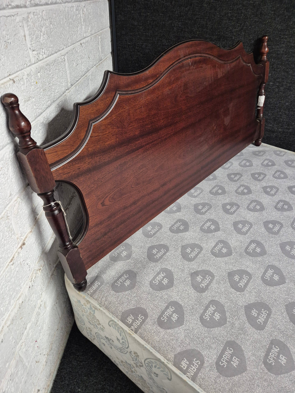 4 ft 6 mahogany headboard  1225