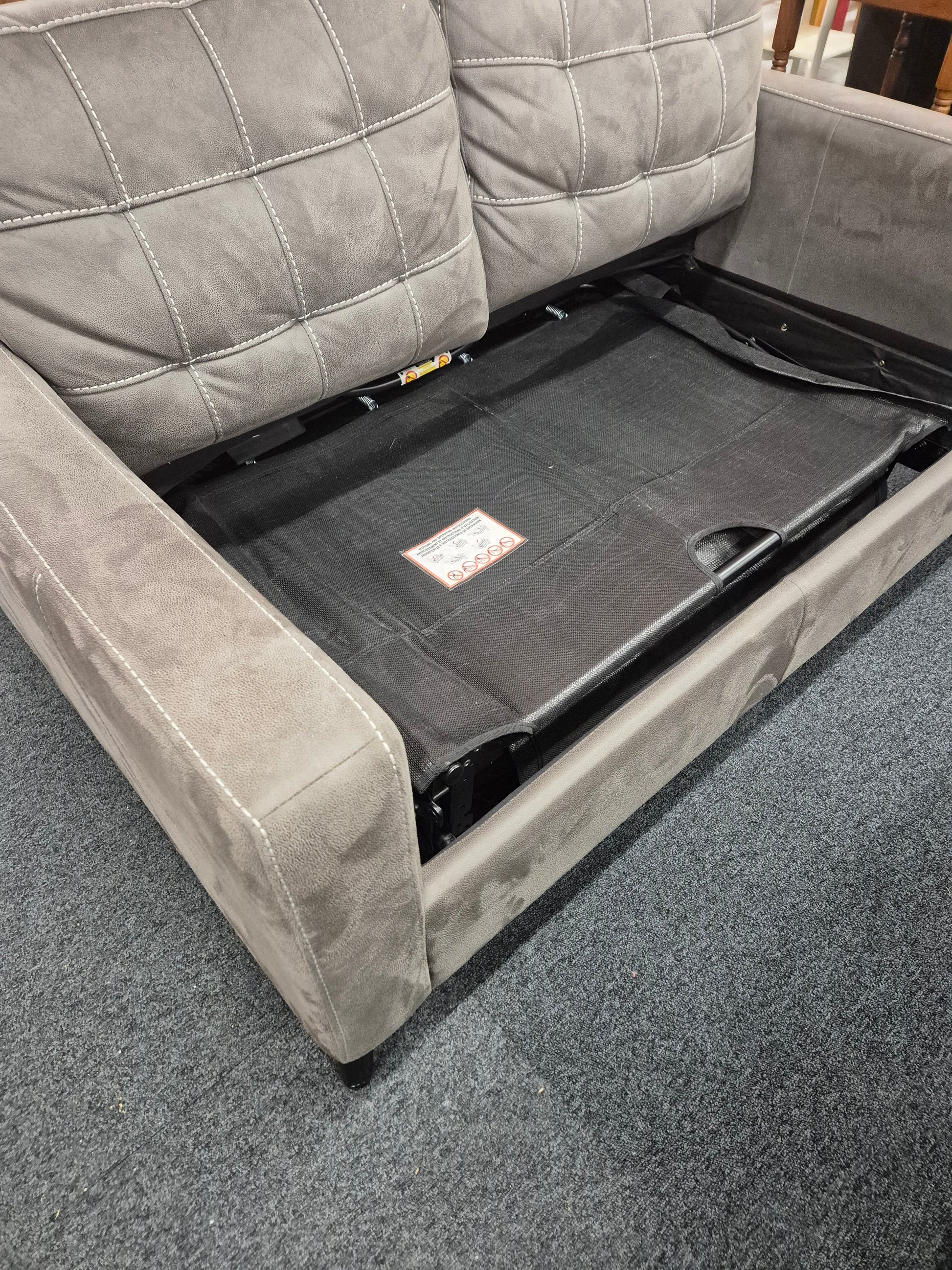 2 seater suede fabric sofa bed 1225