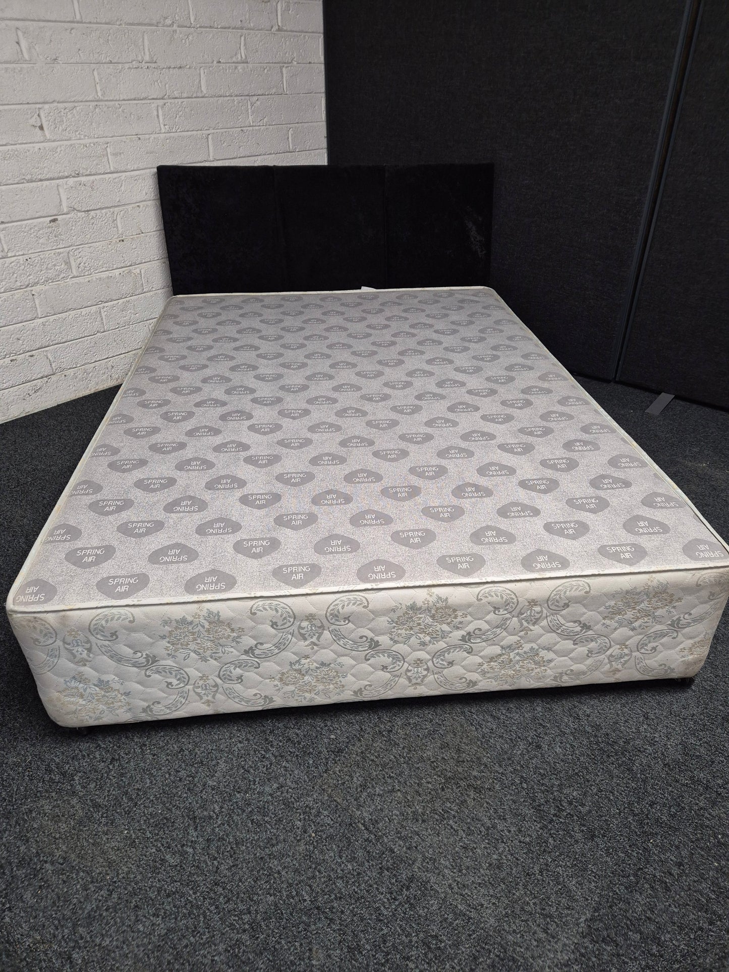 Black fabric 4 ft 6 headboard 1225