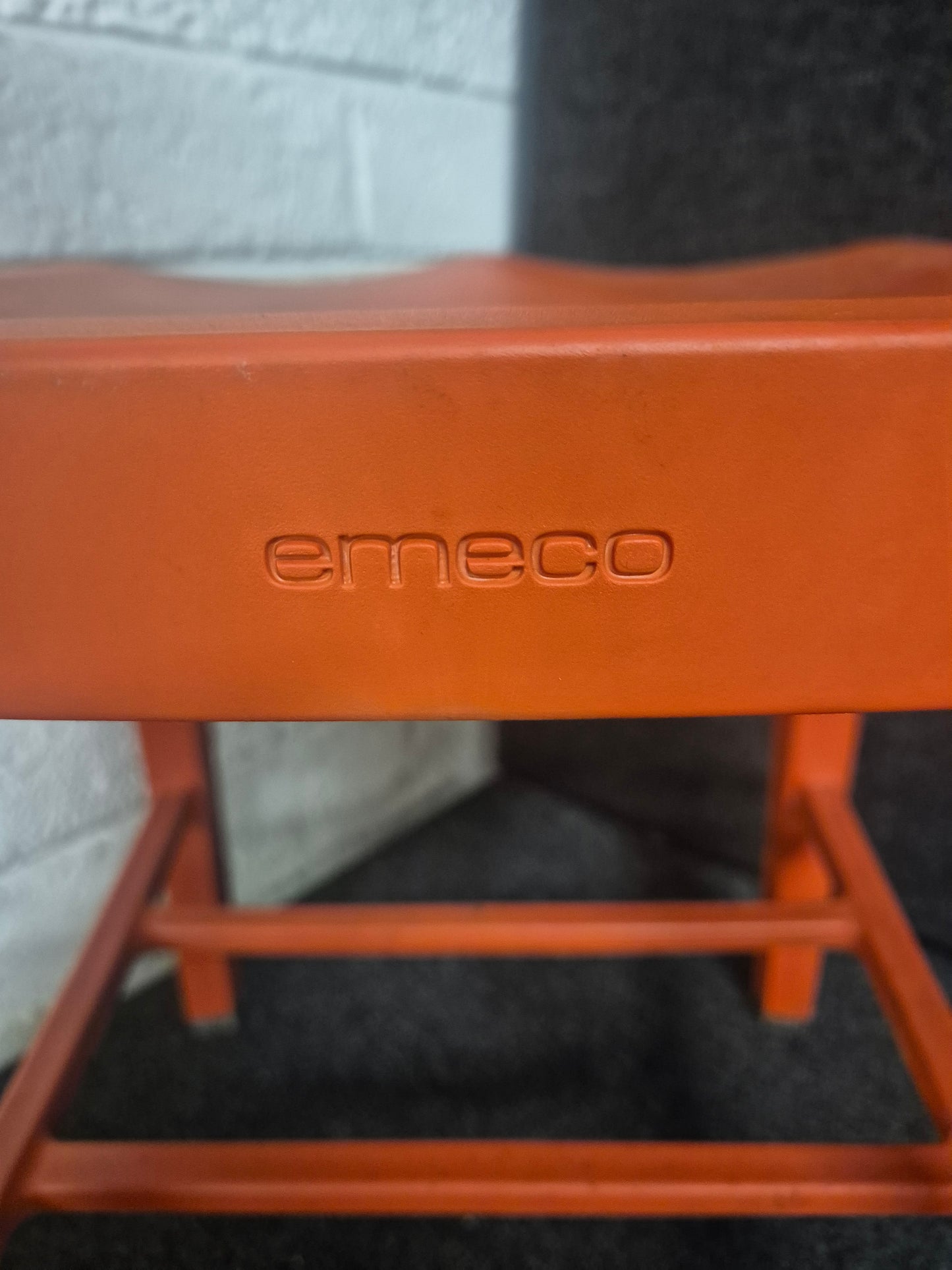 Polyprop EMECO stacking chair in orange colour