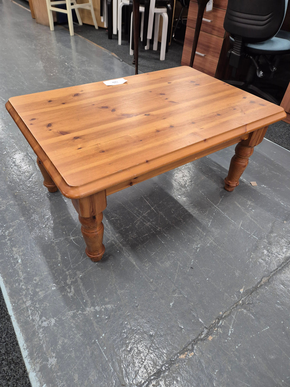 Solid pine low rectangular coffee table  2125