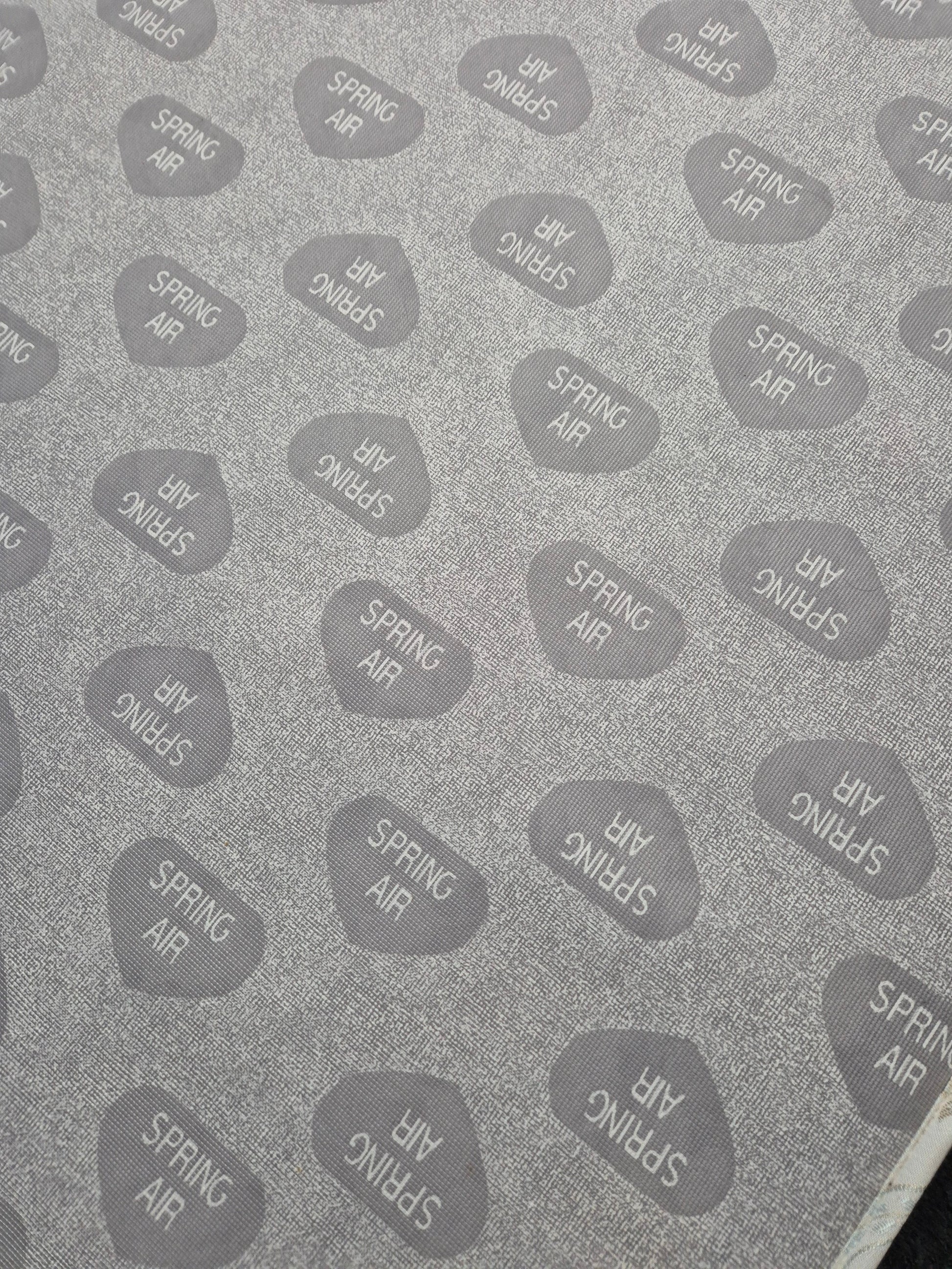 4ft 6 grey fabric divan base on castors  1225