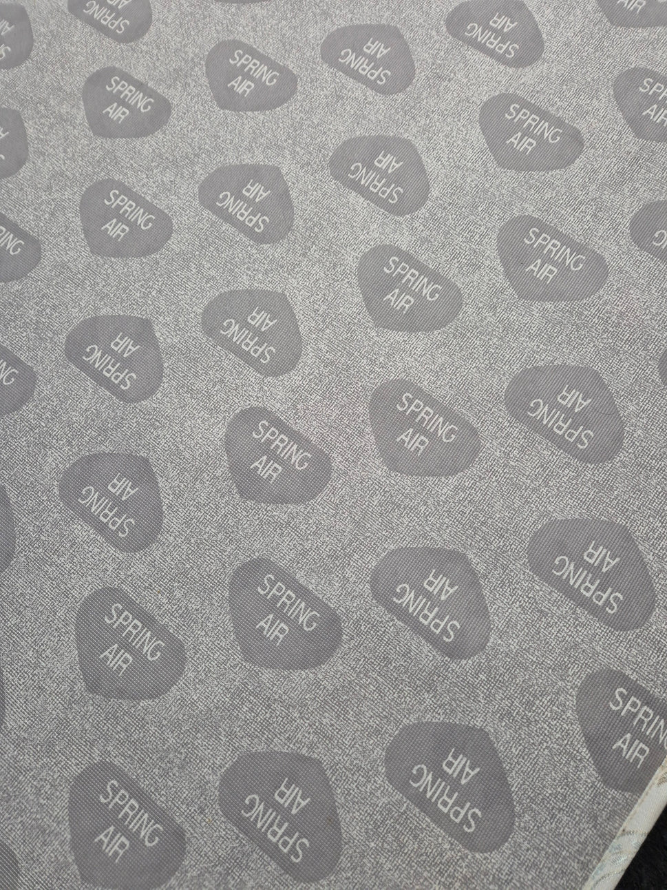 4ft 6 grey fabric divan base on castors  1225