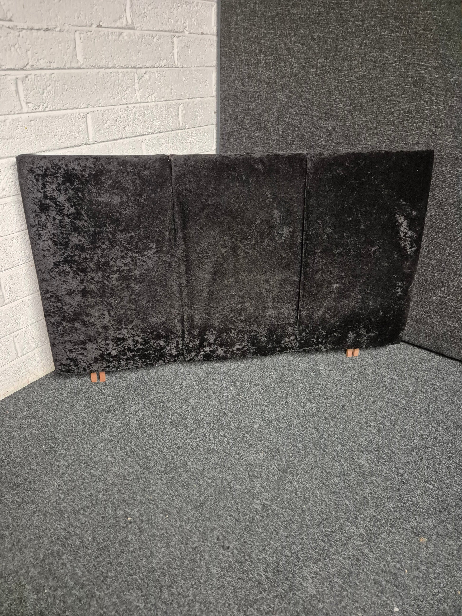 Black fabric 4 ft 6 headboard 1225