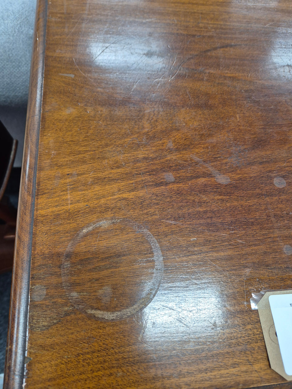 Tall solid mahogany 4 legged lamp table H 780 x W 520 x D 520 mm 2125