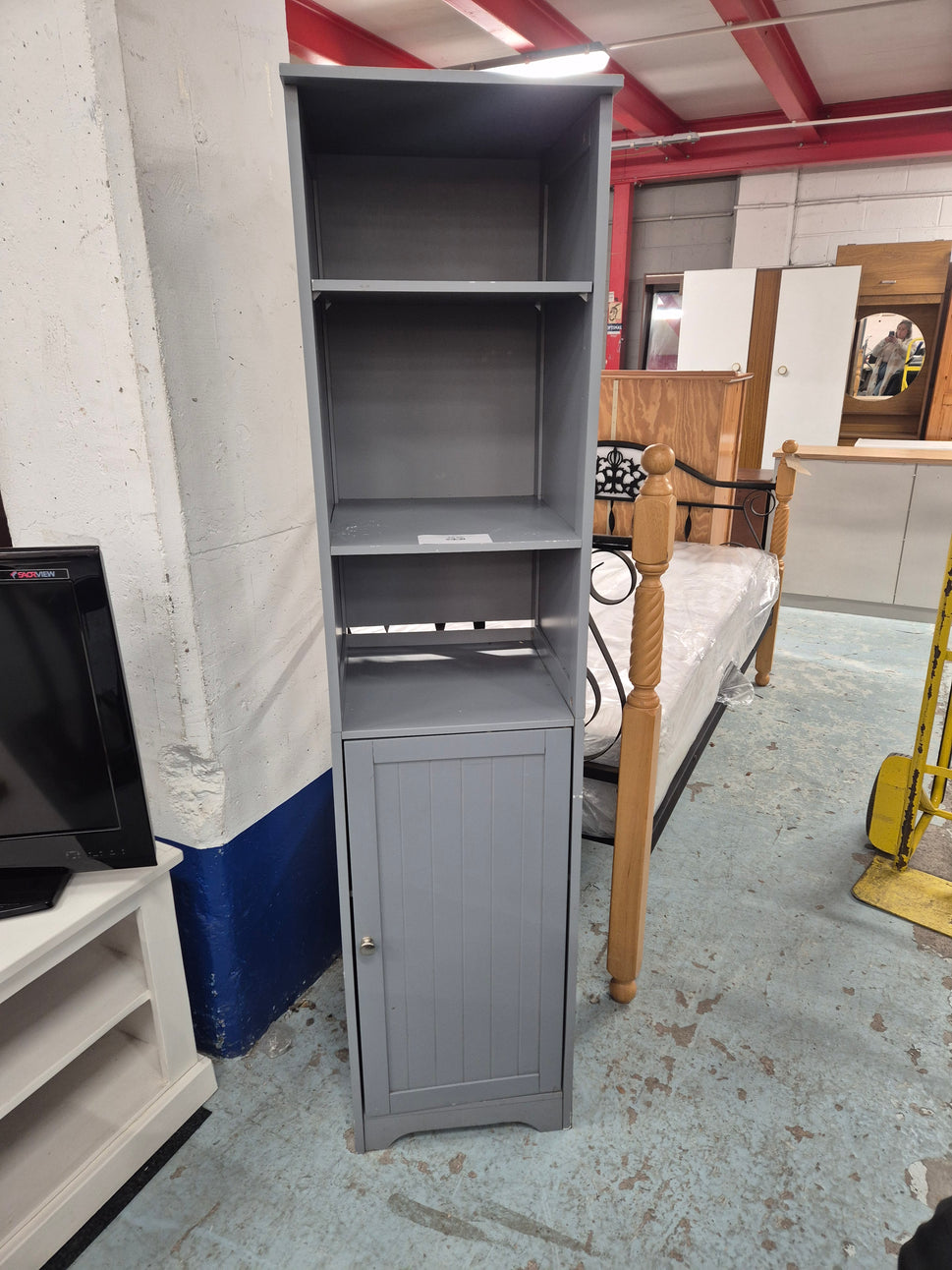 Grey Shelving Flatpacked tiered unit 2125