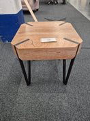 Switch Oak laminate square lamp table on black metal frame  2125 3 image