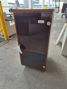 Switch Teak stained 1 door smoked glass stereo unit 440 h 910 D 530 2125 2 image