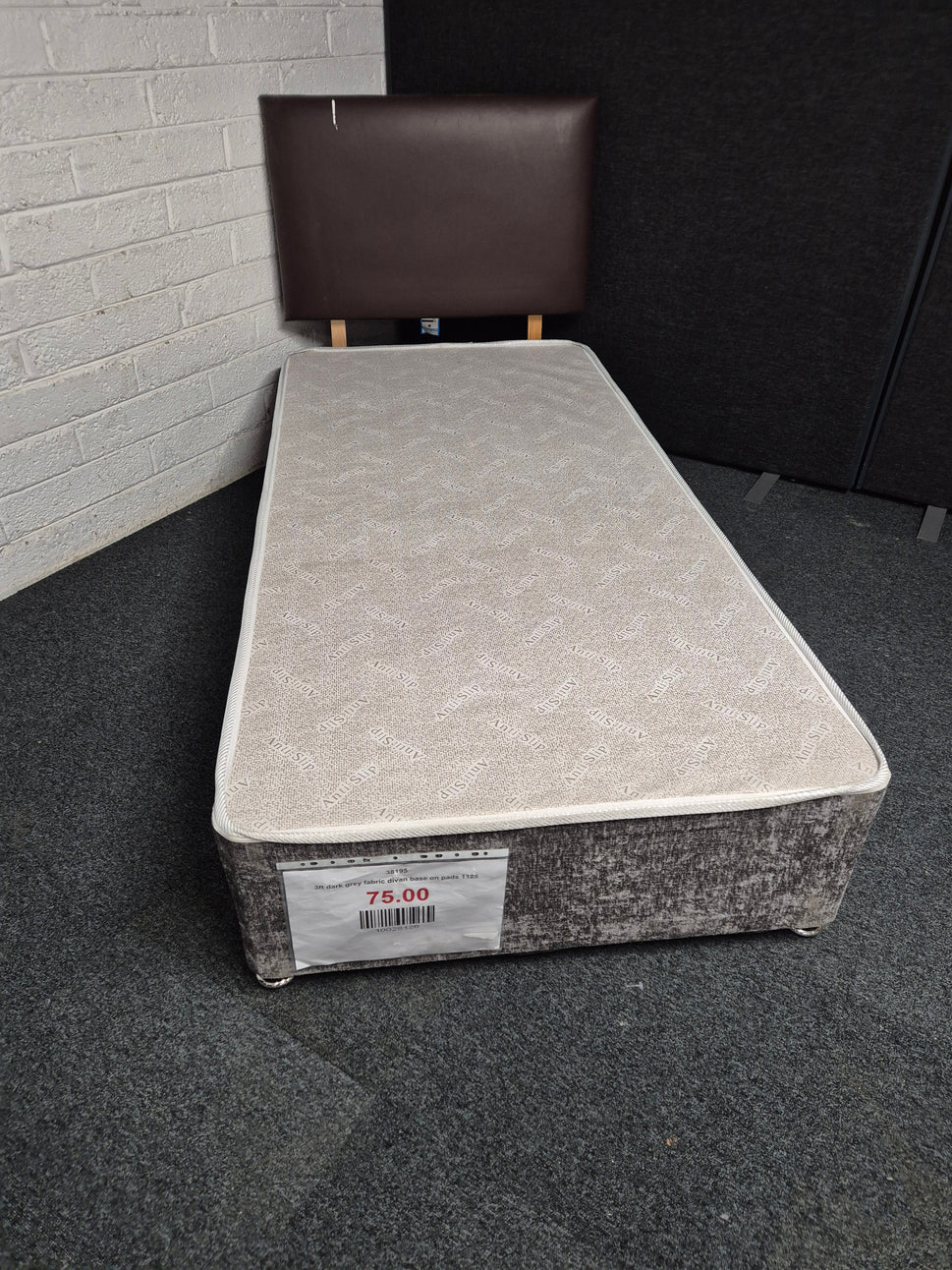 brown leatherette 3 ft headboard  1225