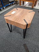 Switch Oak laminate square lamp table on black metal frame  2125 2 image