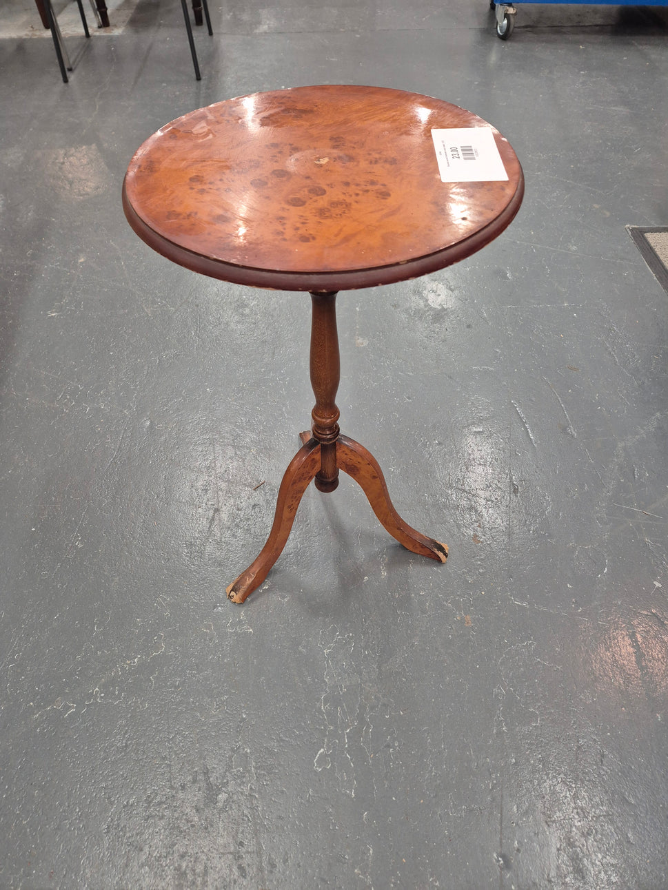 Stained wood laminate lamp table  2125