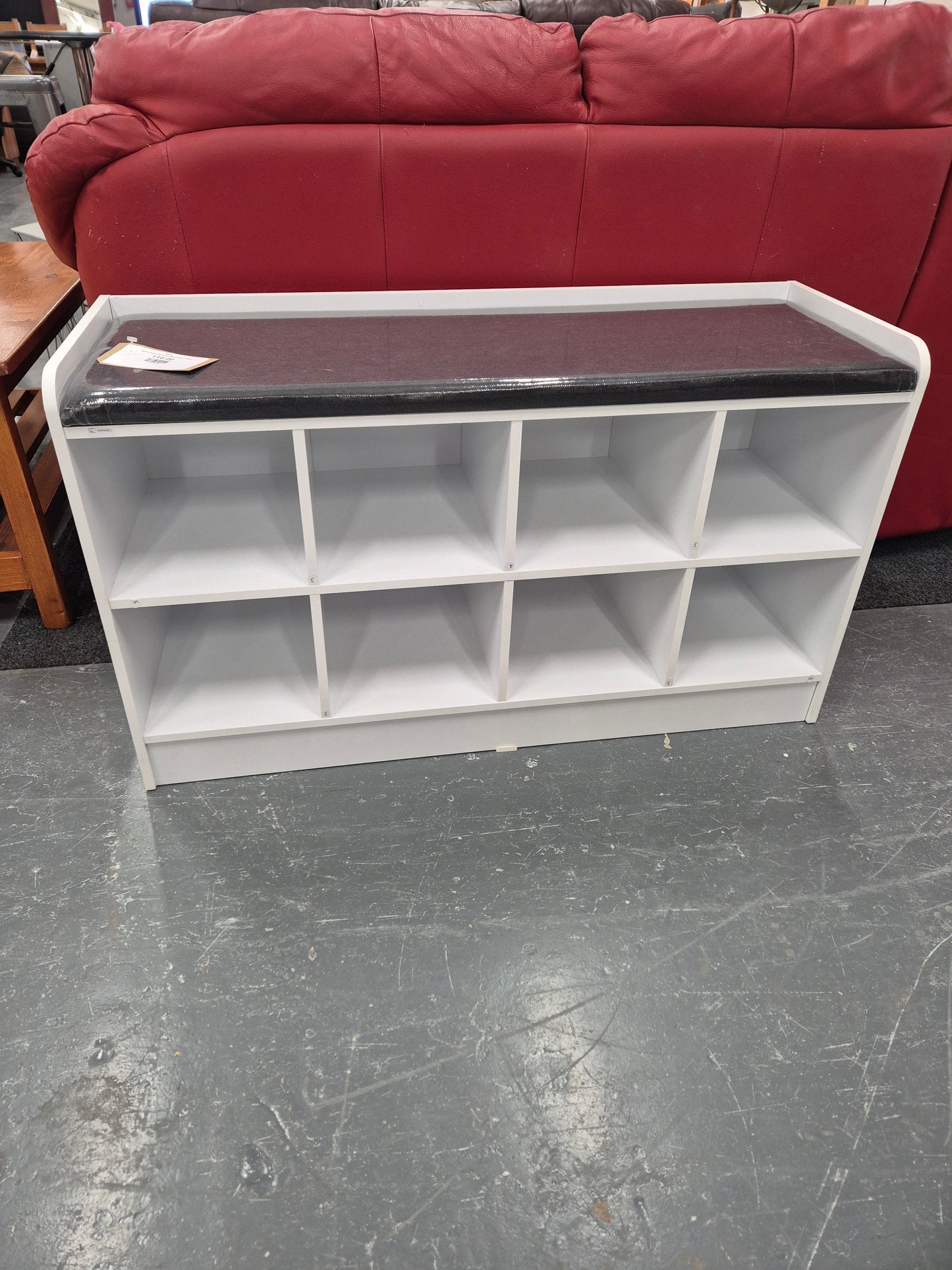 NEW Portland Shoe bench WHITE/STEEL FABRIC