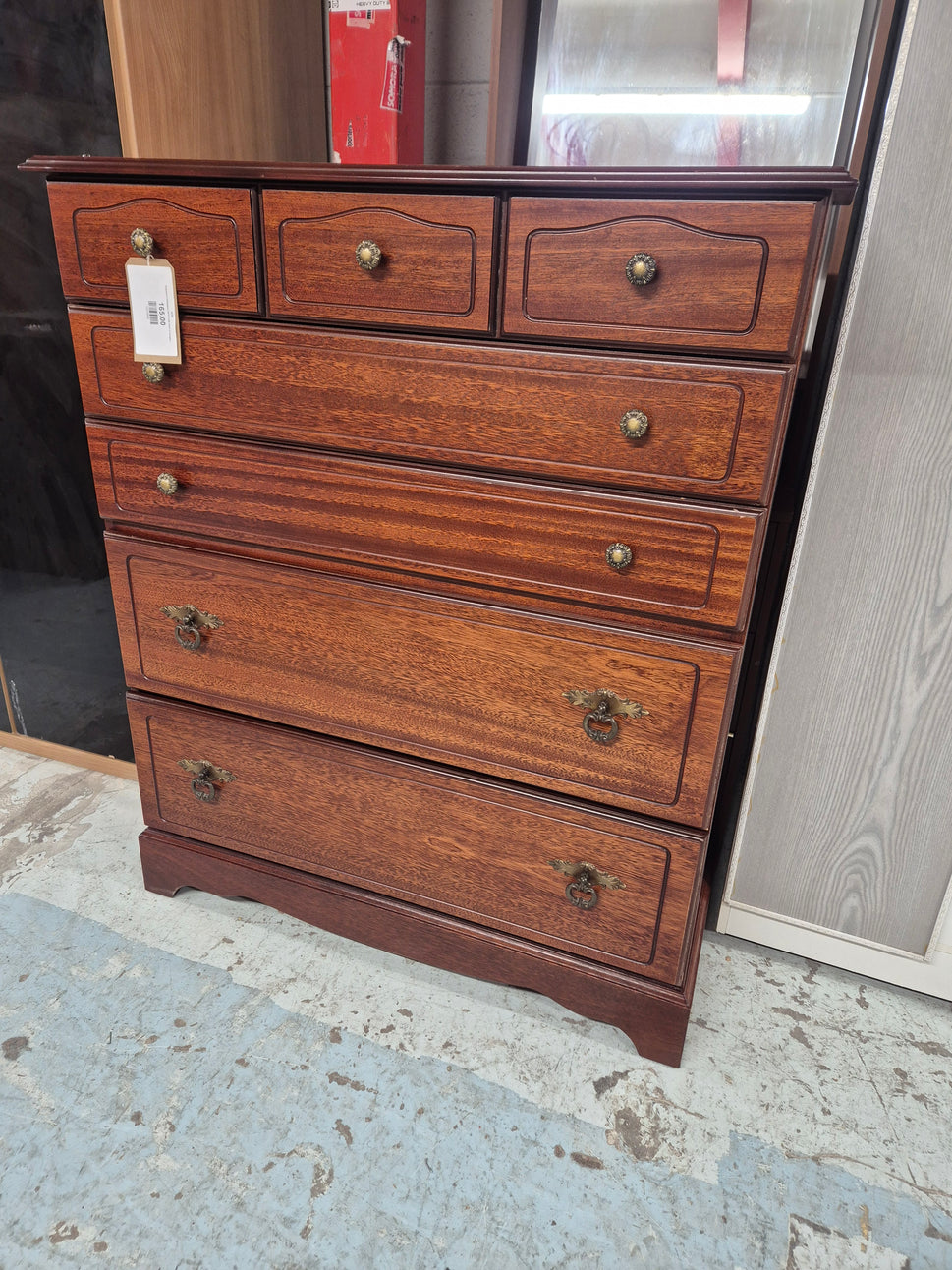 Rossmore mahogany tall 4+3 tall chest of drawers
