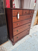 Switch Rossmore mahogany tall 4+3 tall chest of drawers 3 image
