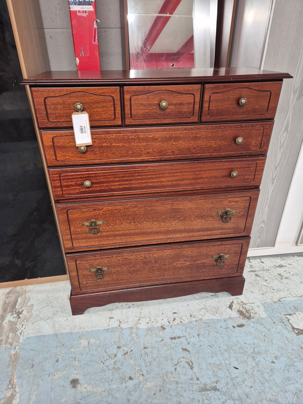 Rossmore mahogany tall 4+3 tall chest of drawers