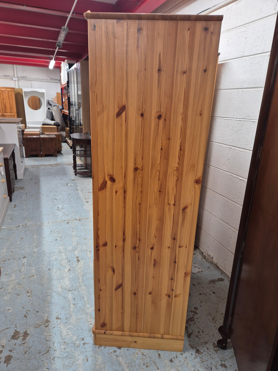 Solid pine 2 door wardrobe H 1870 x W 820 x D 560 mm 2125