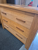 Switch Large wide 3 drawer solid oak chest of drawers%A0 3 image