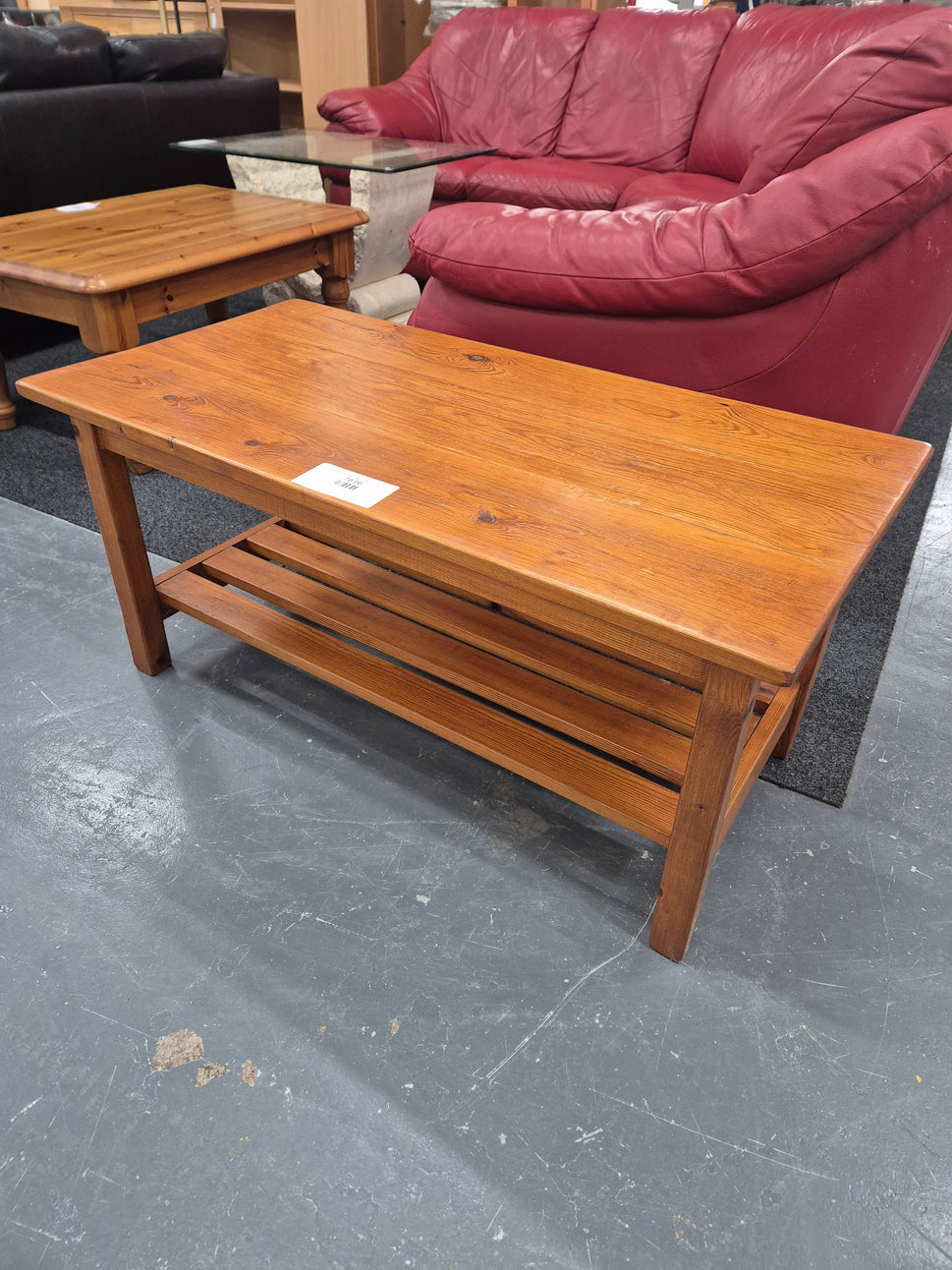 Solid pine coffee table L 1000 x  D 500 x H 470 mm 2125