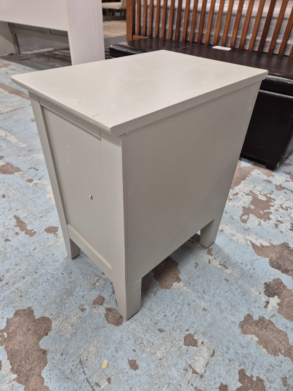 Cool grey bedside locker with 3 drawers 2125