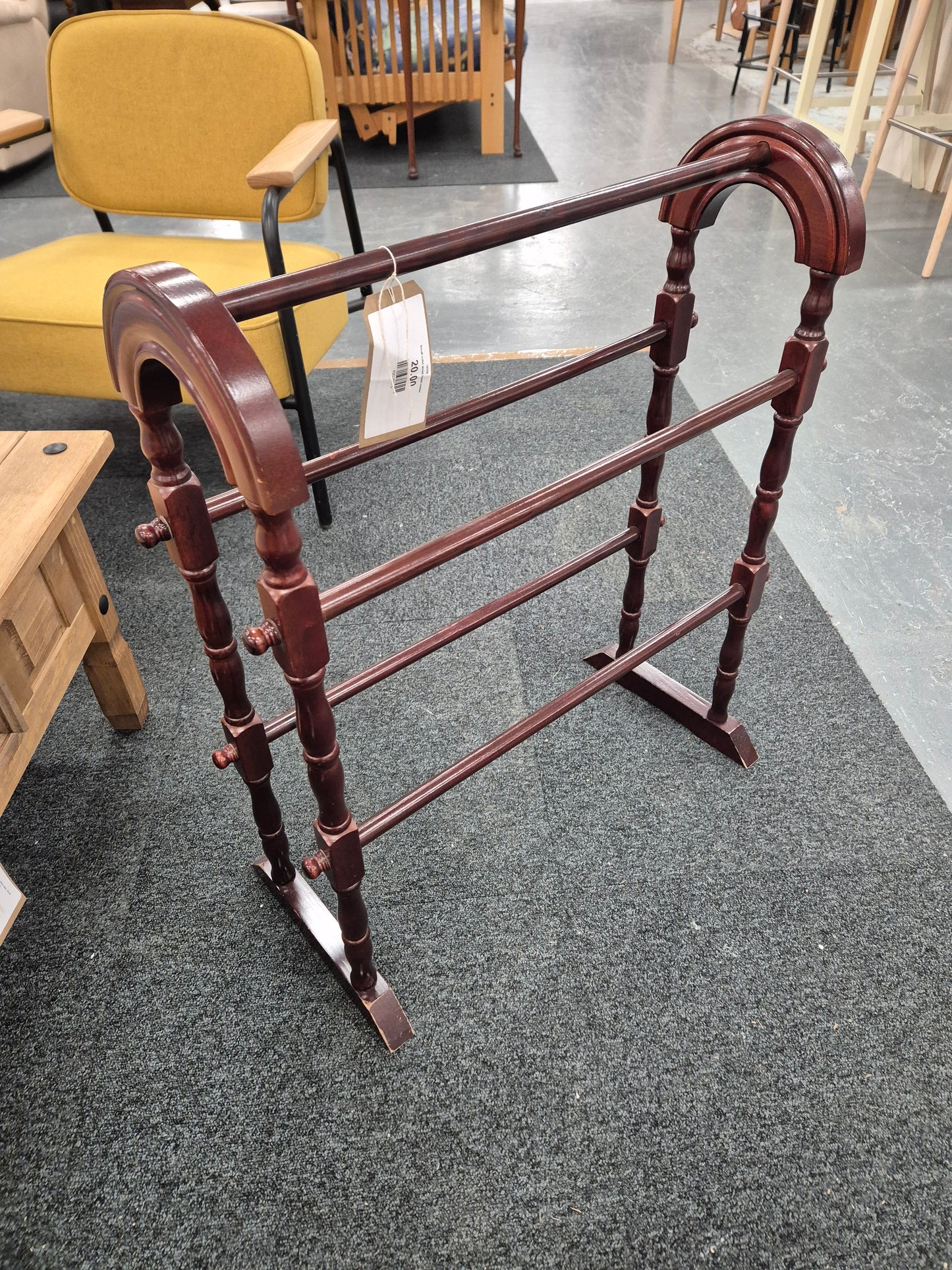 Small solid wood towel holder