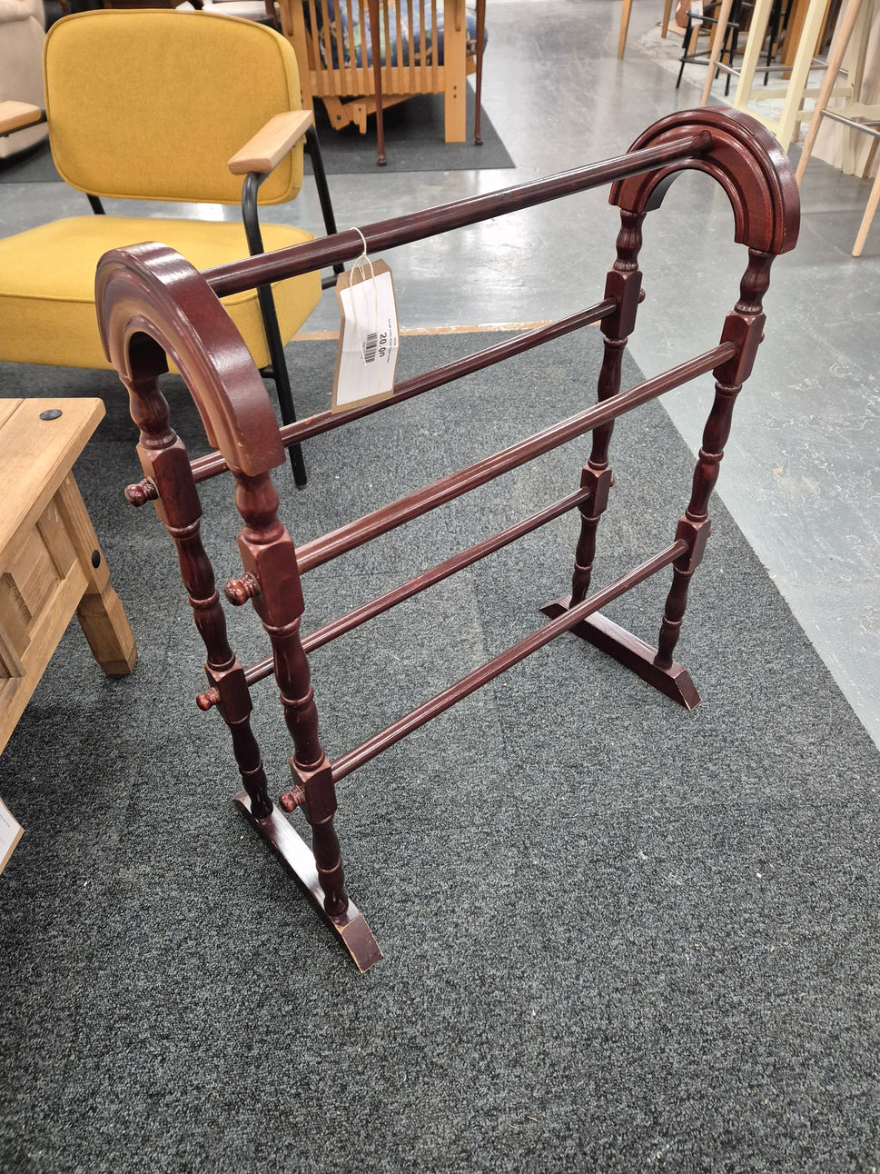 Small solid wood towel holder
