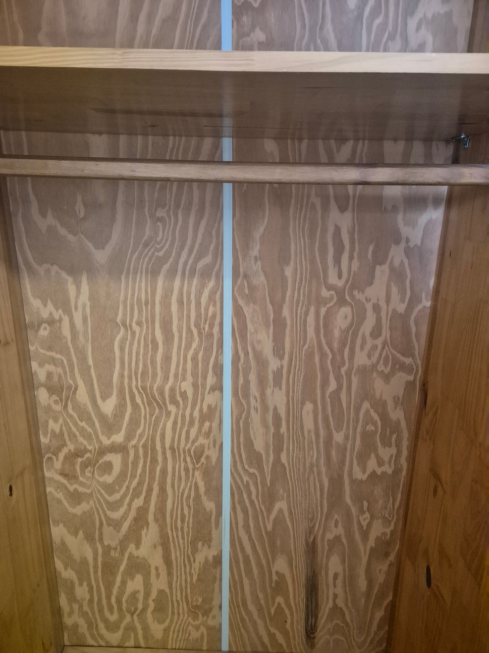 Tall 2 door solid pine wardrobe 