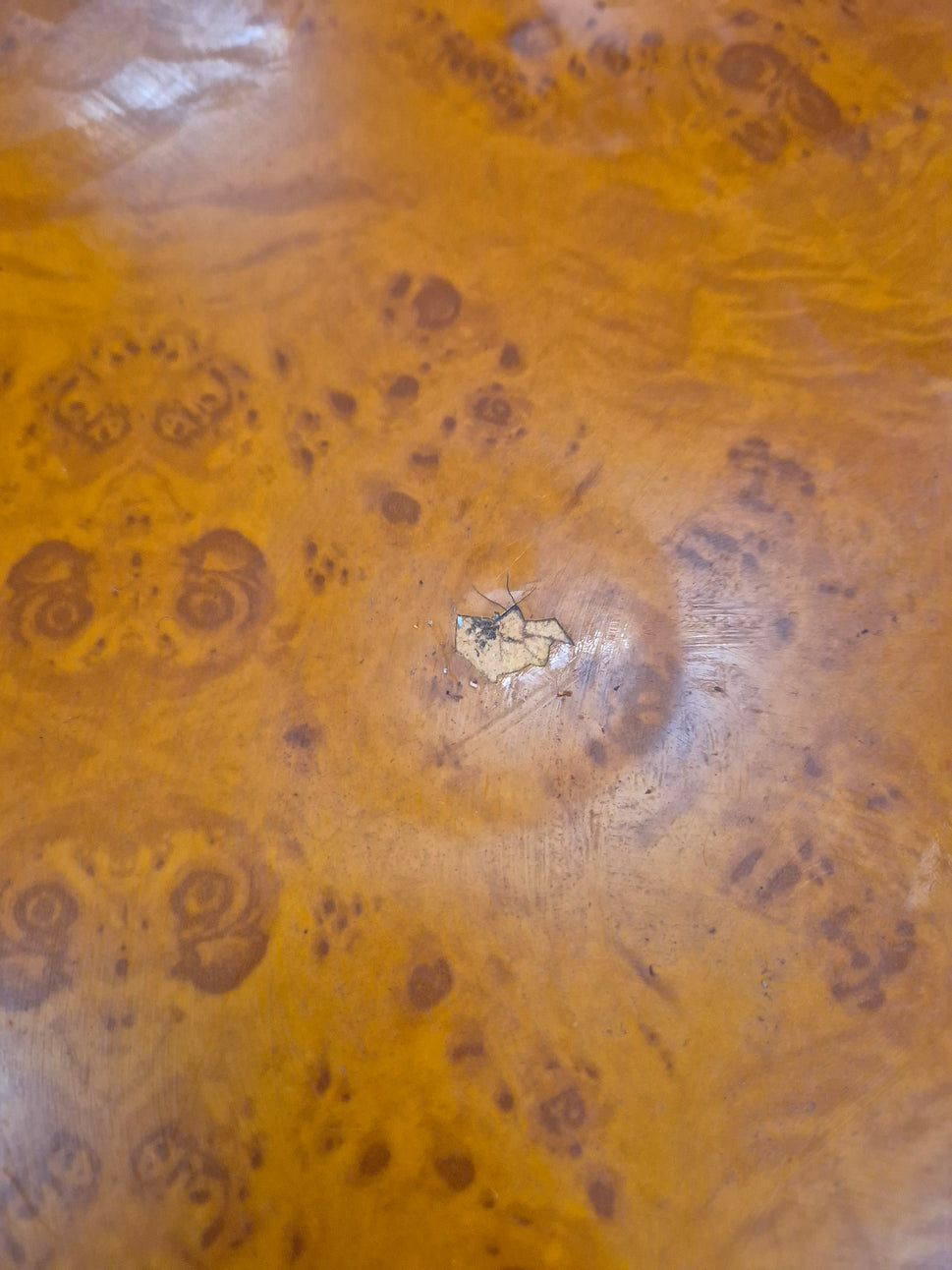 Stained wood laminate lamp table  2125
