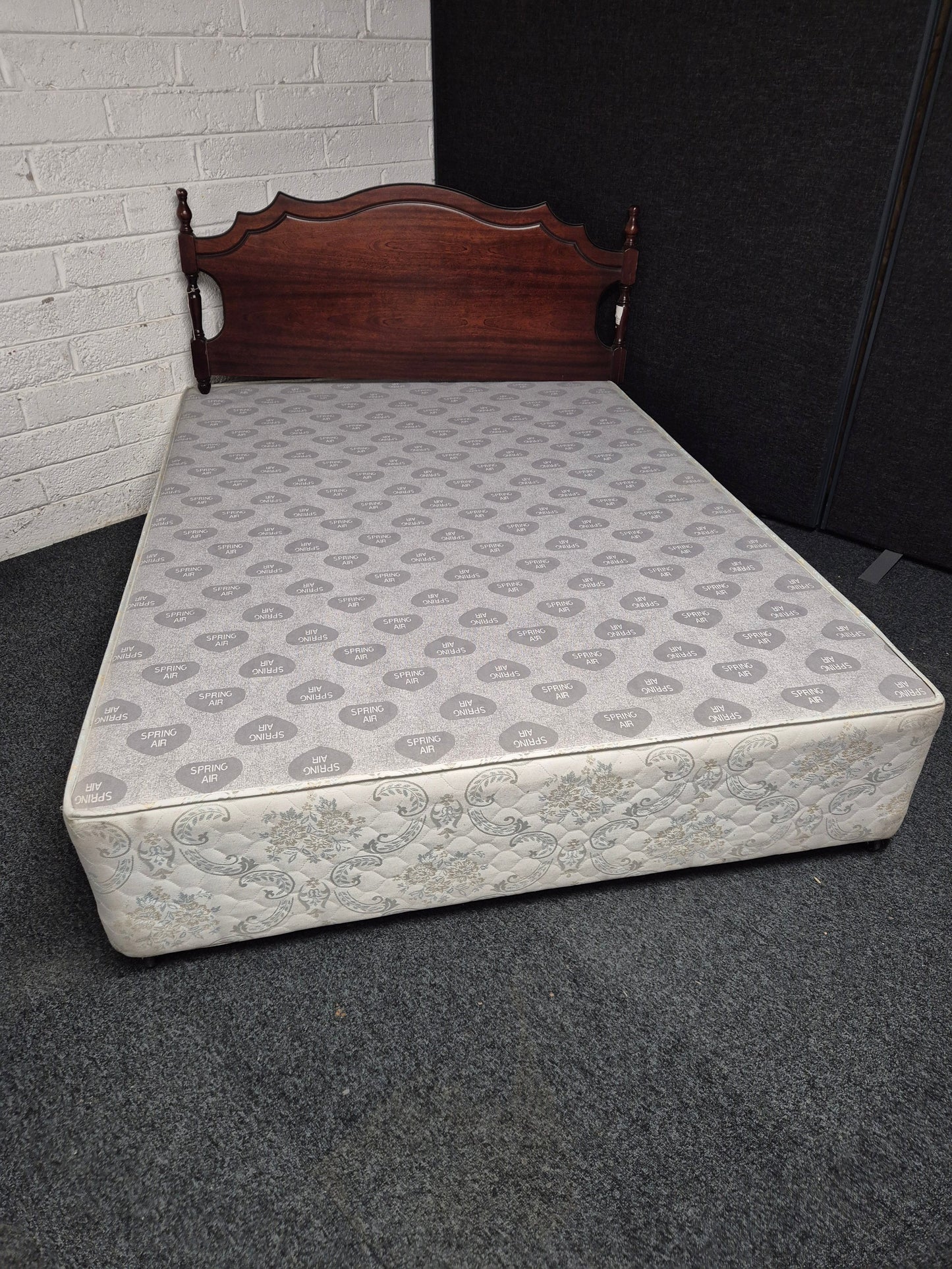 4 ft 6 mahogany headboard  1225
