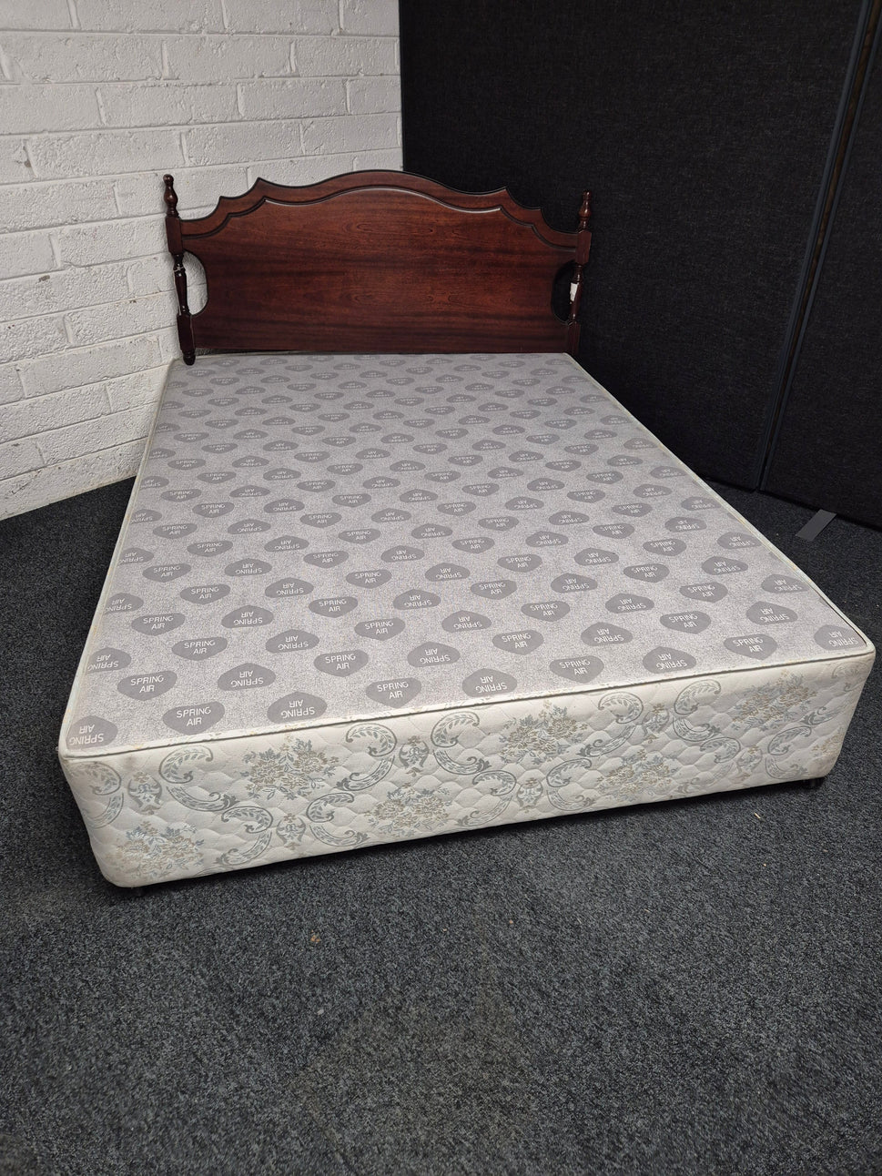 4 ft 6 mahogany headboard  1225