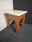 Switch Solid pine, square white painted tiled top lamp table (H 400 x W 1100 x D 600 mm)  3125 3 image