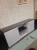 Switch Wenge and white laminate credenza unit1800Lx450Dx800H 3 image