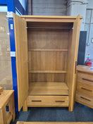 Switch Tall 2 door 1 drawer solid oak wardrobe%A0 3 image