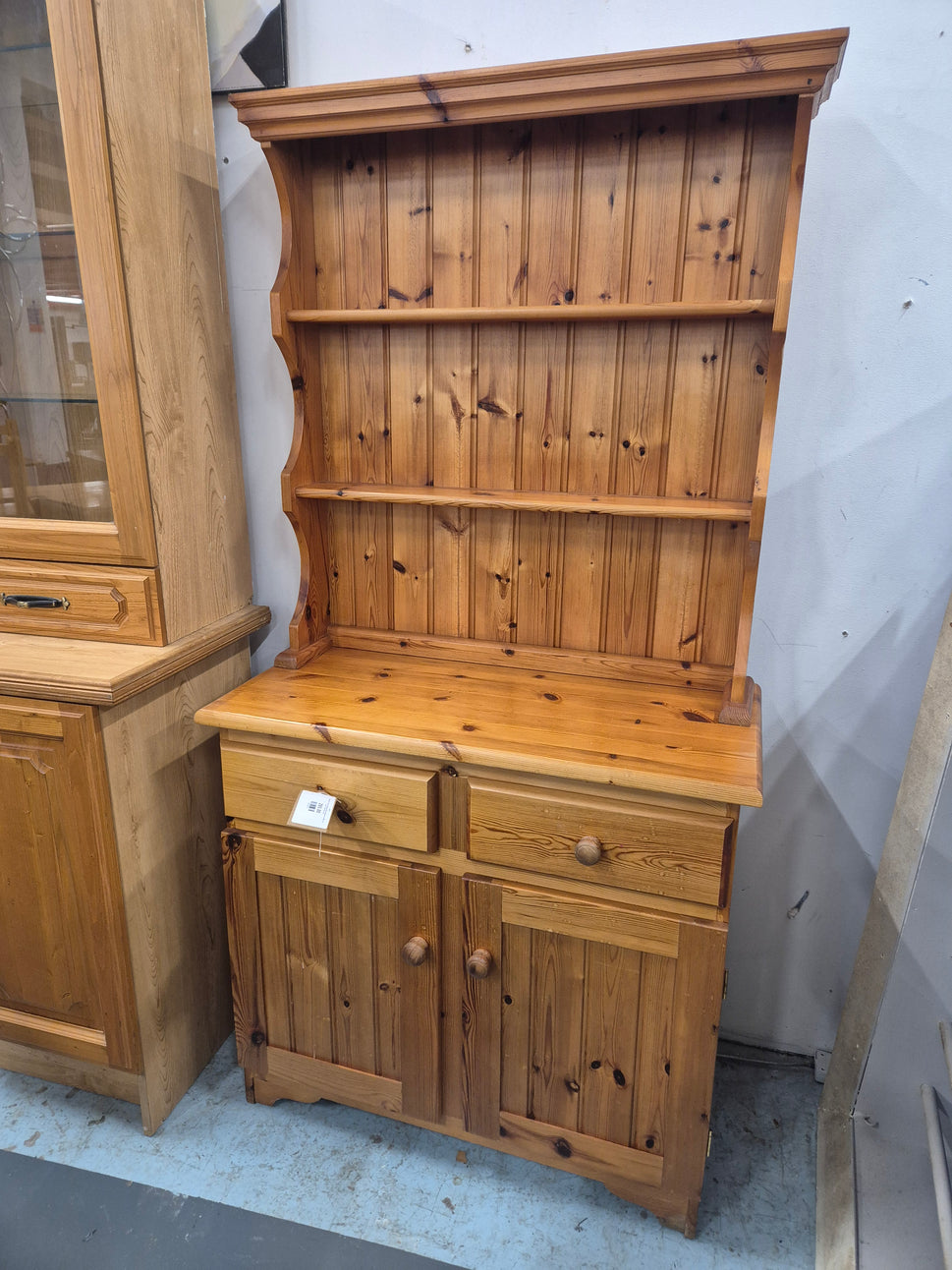 Solid pine 2 door 2 drawer kitchen Dresser H 1900 x W 910 x D 440 mm 2125