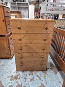 Switch Pine laminate tall 5 drawer chest H 970 x W 610 x D 390 mm 3125 3 image