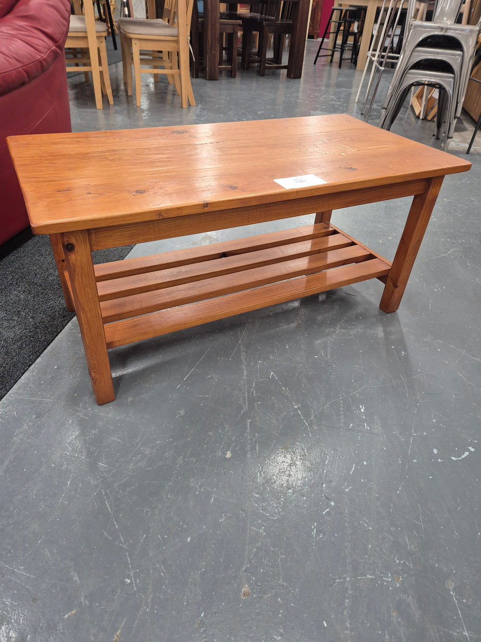 Solid pine coffee table L 1000 x  D 500 x H 470 mm 2125