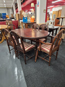 Switch Rossmore mahogany extendable dining table with 4 no chairs and 2 no. carvers with fabric seat (table H 750 x W (970  x  L (1500 -2050)  mm 2125 3 image
