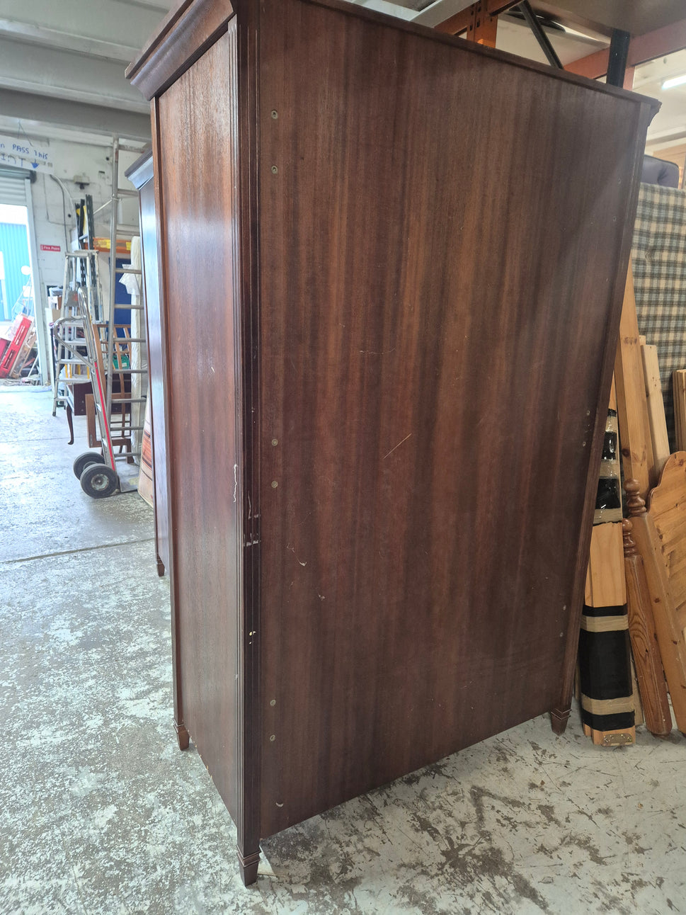 Ex Hotel stock Mahogany tall 2 door wardrobe  3125