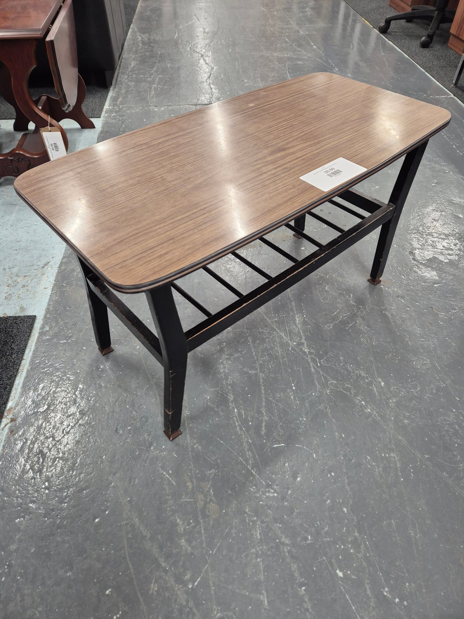 small  dark wood laminate coffee table 2125