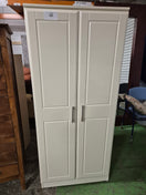 Switch Solid White Two Door Wardrobe With Silver Handles 2125 2 image