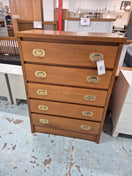 Switch Retro teak stained tall 5 drawer chest 810 h 1100 d 400 2125 3 image