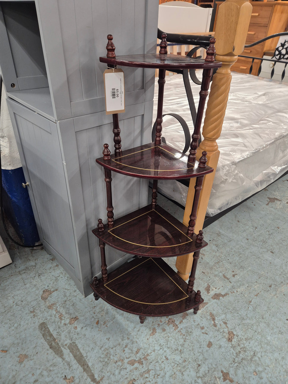 Small tiered mahogany hall what not table H 1000 x  590 D 2125