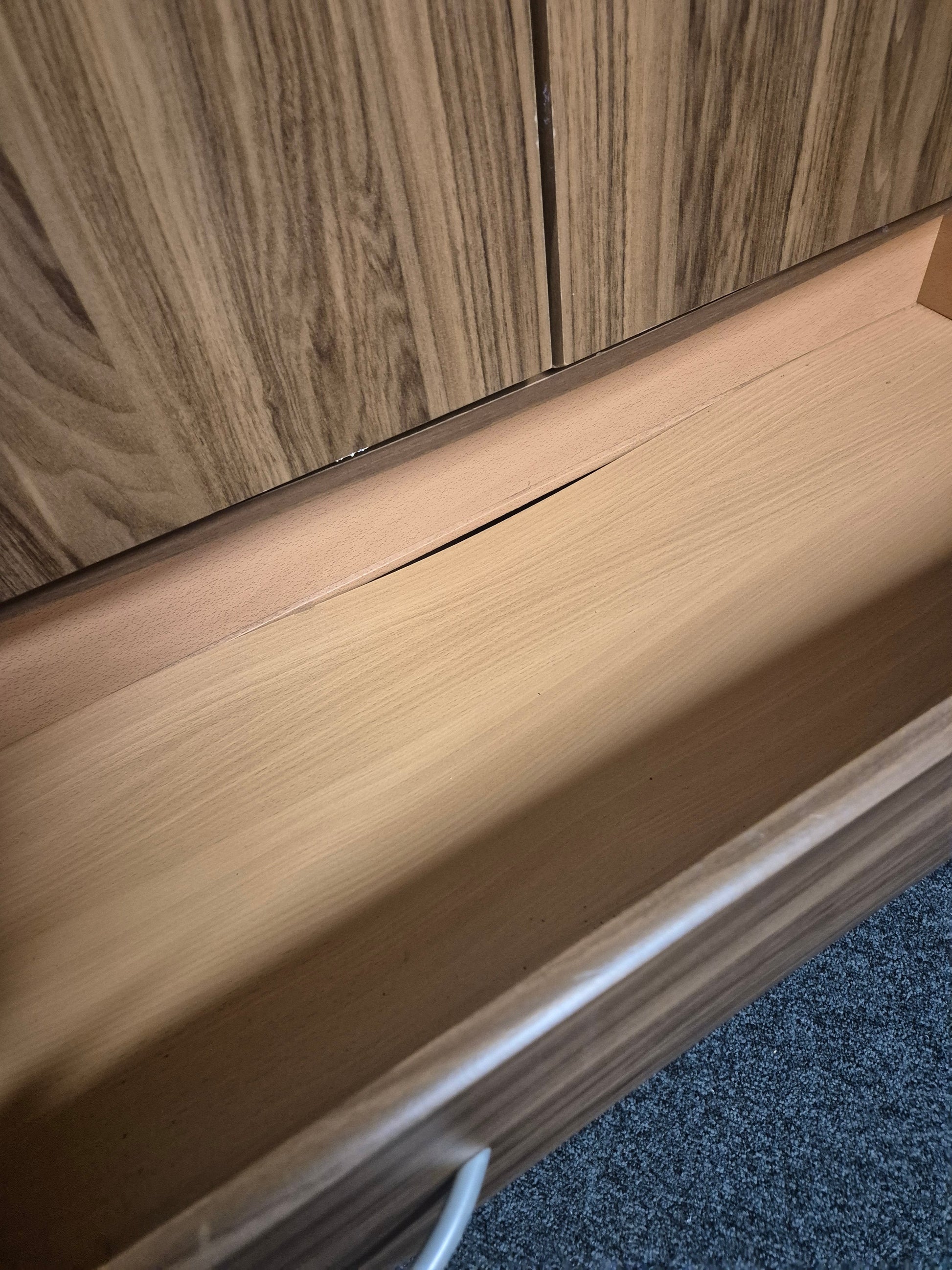 Tall 2 door 2 drawer walnut laminate wardrobe (H 1840 xW 620 x D 530 mm) 1225