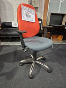 Switch Two tone orange and grey high back swivel chair with height adjustable arms 3 image
