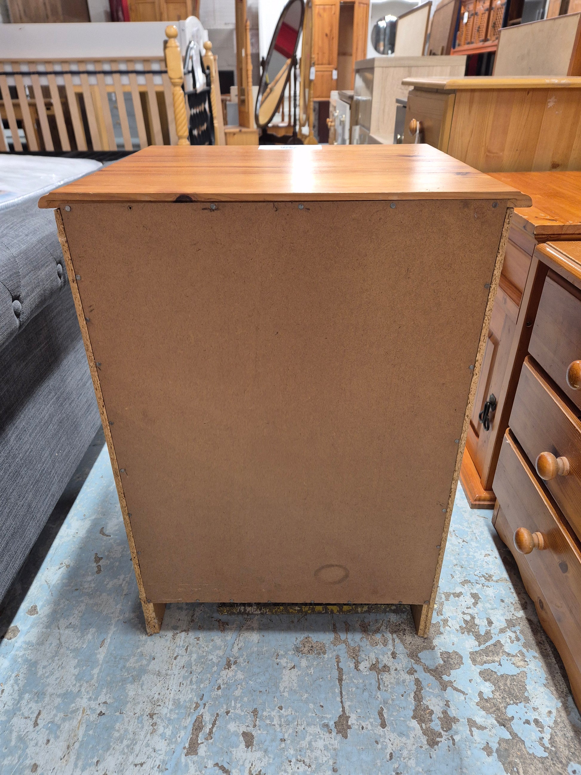 Solid pine 3 drawer bedside locker  2125