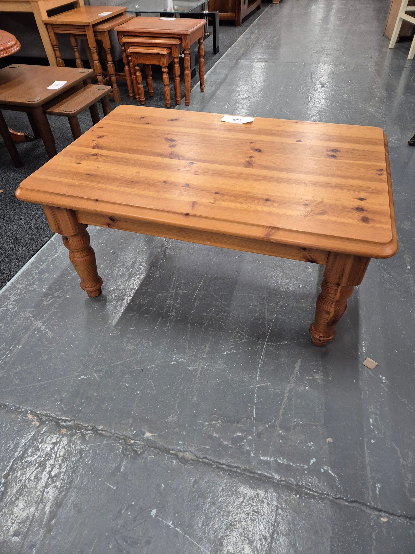 Solid pine low rectangular coffee table  2125