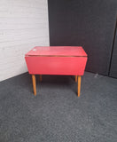 Switch Red formica drop leaf square kitchen table L 1200 - 900 x D 600 H 740 mm  2125 3 image