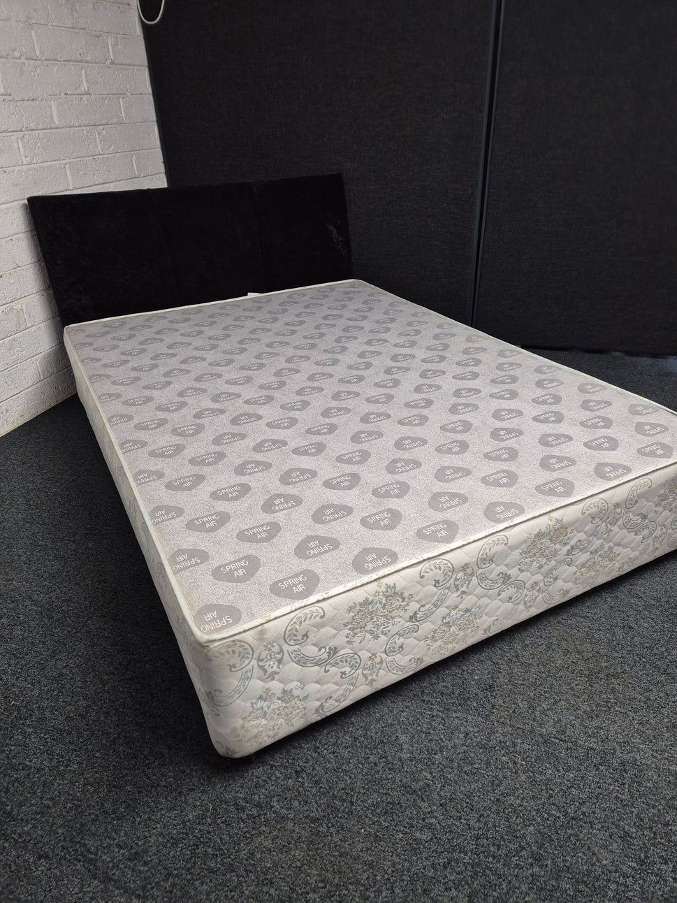 Black fabric 4 ft 6 headboard 1225